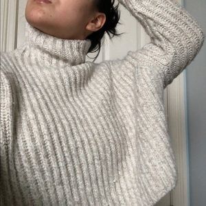Zara chunky knit sweater cropped